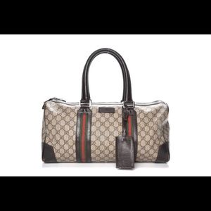 Gucci Boston Bag XL Leather/Coated brown Monogram